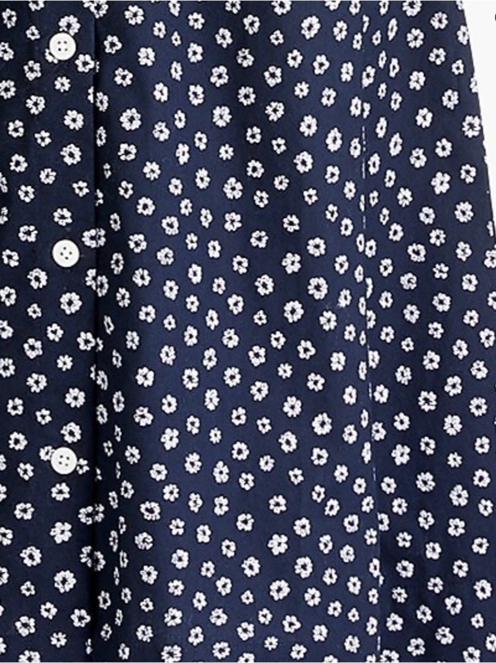 J. Crew shirt-dress in organic cotton Della Ditsy Navy Marine  Size 10 - Picture 8 of 8
